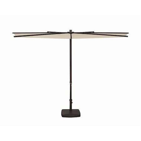 Gan Eden 9 ft. Amelia Half Polyester Umbrella, P040 Natural GA2650444